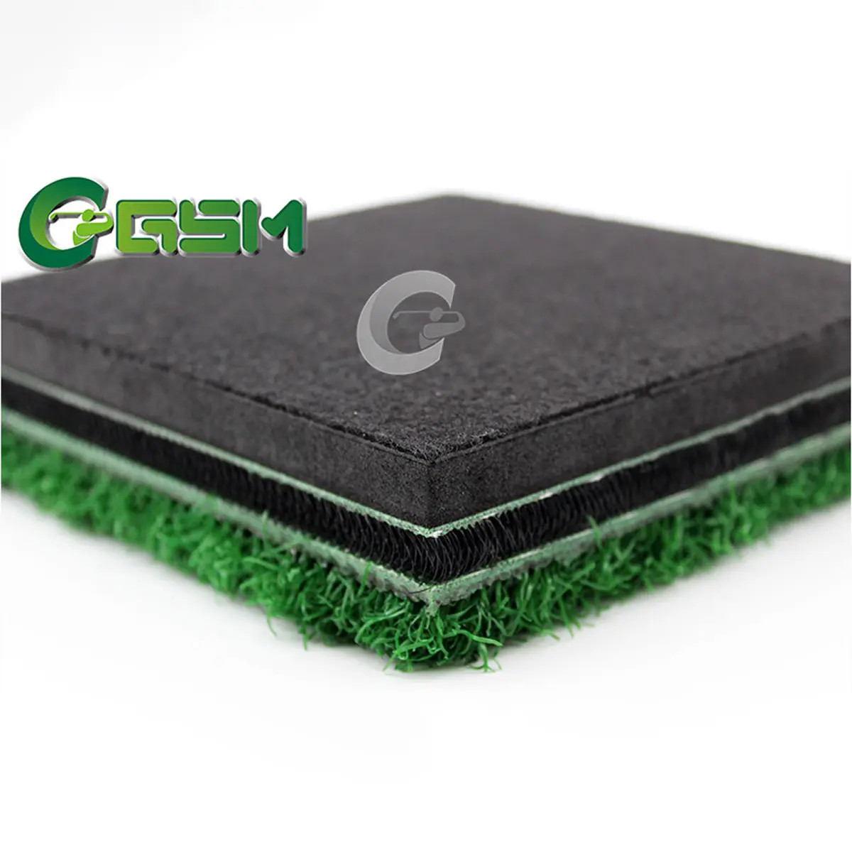 Golf Hitting Mat Heavy Rubber Base 1.5×1.5m 3D-3